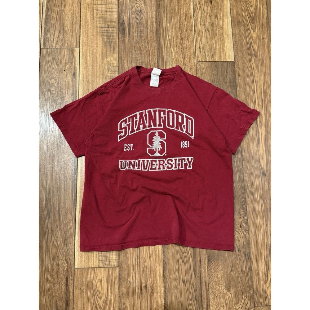 Vintage Stanford University T-Shirt Mens XL Red 90s